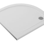 //2Go 45mm Low Profile 800mm Quadrant Tray & Waste - White