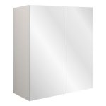 Platinum 600mm Mirrored Wall Unit - Matt Stone (Grey Cab)