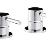 Abode Harmonie Round Bath Filler Panel Valves (Pair) - Chrome