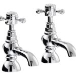 Abode Sentiment Bath Pillar Taps - Chrome