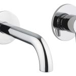 Abode Chao Wall Mounted 2-Hole Bath Mixer - Chrome