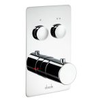 Abode Uno Concealed Push Button Shower (2 Exit) - Chrome