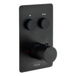 Abode Uno Concealed Push Button Shower (2 Exit) - Matt Black