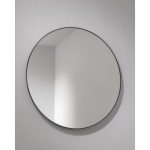 Abode Mayar 600mm Round Mirror - Matt Black
