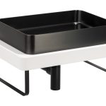 Abode Tableau/Iox Shelf & Tablet Basin Set - Chalk White w/Matt Black Finishes