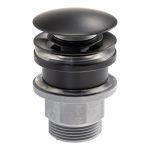 Abode Uno Basin Clicker Waste Universal - Matt Black