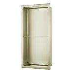610x305mm Bathroom Niche - Brushed Brass