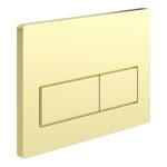 Rectangle Push Button Flushplate - Brushed Brass