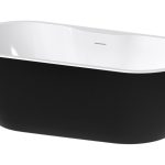 //2Go Freestanding 1650x745x580mm 0TH Bath - Gloss Black