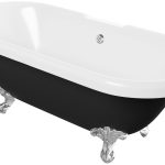 Elysian Freestanding 1690x740x620mm 2TH Bath w/Feet - Black