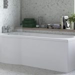 1700mm P Shape Front Bath Panel - White