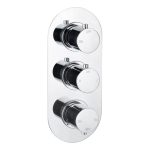 Mist Thermostatic Three Outlet Triple Shower Valve - Chrome