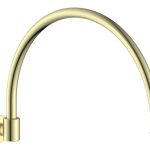 Drop 365mm Traditional Round Shower Arm - Brushed Brass