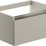 Regal 600mm 1 Drawer Wall Hung Basin Unit (No Top) - Matt Latte