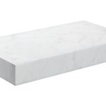 Sculpt 800mm Wall Hung Basin Shelf - White Marble