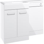 Purity 1000mm F/S L-Shape Pack & Basin (LH) - White Gloss