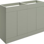Linea 1180mm Floor Standing 4 Door Basin Unit (No Top) - Matt Olive Green