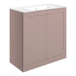 Pure 815mm Floor Standing 2 Door Basin Unit & Basin - Matt Peony