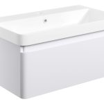 Elite 805mm Wall Hung 1 Drawer Basin Unit & Basin - Matt White