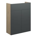 Platinum 500mm Slim Basin Unit - Matt Graphite Grey (Oak Cab)