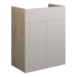 Platinum 500mm Standard Basin Unit - Matt Dove Grey (Oak Cab)