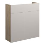 Platinum 600mm Slim Basin Unit - Matt Dove Grey (Oak Cab)