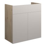 Platinum 600mm Standard Basin Unit - Matt Dove Grey (Oak Cab)