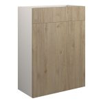 Platinum 600mm Standard WC Unit - Havana Oak (Grey Cab)