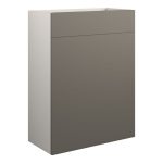 Platinum 600mm Standard WC Unit - Matt Stone (Grey Cab)