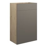 Platinum 500mm Standard WC Unit - Matt Stone (Oak Cab)