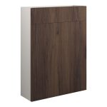 Platinum 600mm Slim WC Unit - Warm Walnut (Grey Cab)