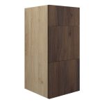 Platinum 300mm Standard 3 Drawer Unit - Warm Walnut (Oak Cab)