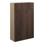 Platinum 500mm Slim WC Unit - Warm Walnut (Oak Cab)