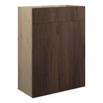 Platinum 600mm Standard WC Unit - Warm Walnut (Oak Cab)