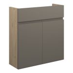Diamond 600mm Slim Basin Unit - Matt Stone (Oak Cab)