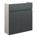 Diamond 600mm Slim Basin Unit - Matt Graphite Grey (Grey Cab)