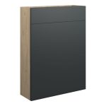 Diamond 600mm Slim WC Unit - Matt Graphite Grey (Oak Cab)
