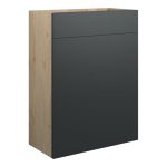 Diamond 600mm Standard WC Unit - Matt Graphite Grey (Oak Cab)