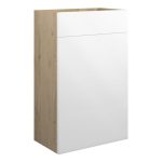 Diamond 500mm Standard WC Unit - White Gloss (Oak Cab)