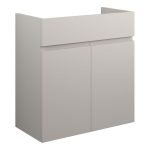 Diamond 600mm Standard Basin Unit - Matt Dove Grey (Grey Cab)