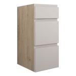 Diamond 300mm Standard 3 Drawer Unit - Matt Dove Grey (Oak Cab)