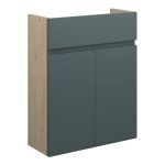 Diamond 500mm Slim Basin Unit - Matt Green Camo (Oak Cab)