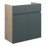 Diamond 600mm Standard Basin Unit - Matt Green Camo (Oak Cab)