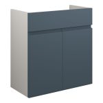Diamond 600mm Standard Basin Unit - Matt Arley Blue (Grey Cab)