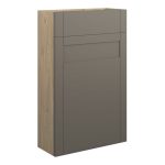 Crystal 500mm Slim WC Unit - Matt Stone (Oak Cab)
