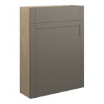 Crystal 600mm Slim WC Unit - Matt Stone (Oak Cab)