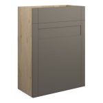 Crystal 600mm Standard WC Unit - Matt Stone (Oak Cab)