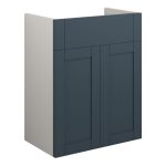 Crystal 500mm Standard Basin Unit - Matt Arley Blue (Grey Cab)