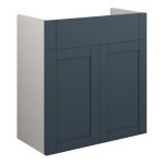 Crystal 600mm Standard Basin Unit - Matt Arley Blue (Grey Cab)