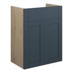 Crystal 500mm Standard Basin Unit - Matt Arley Blue (Oak Cab)